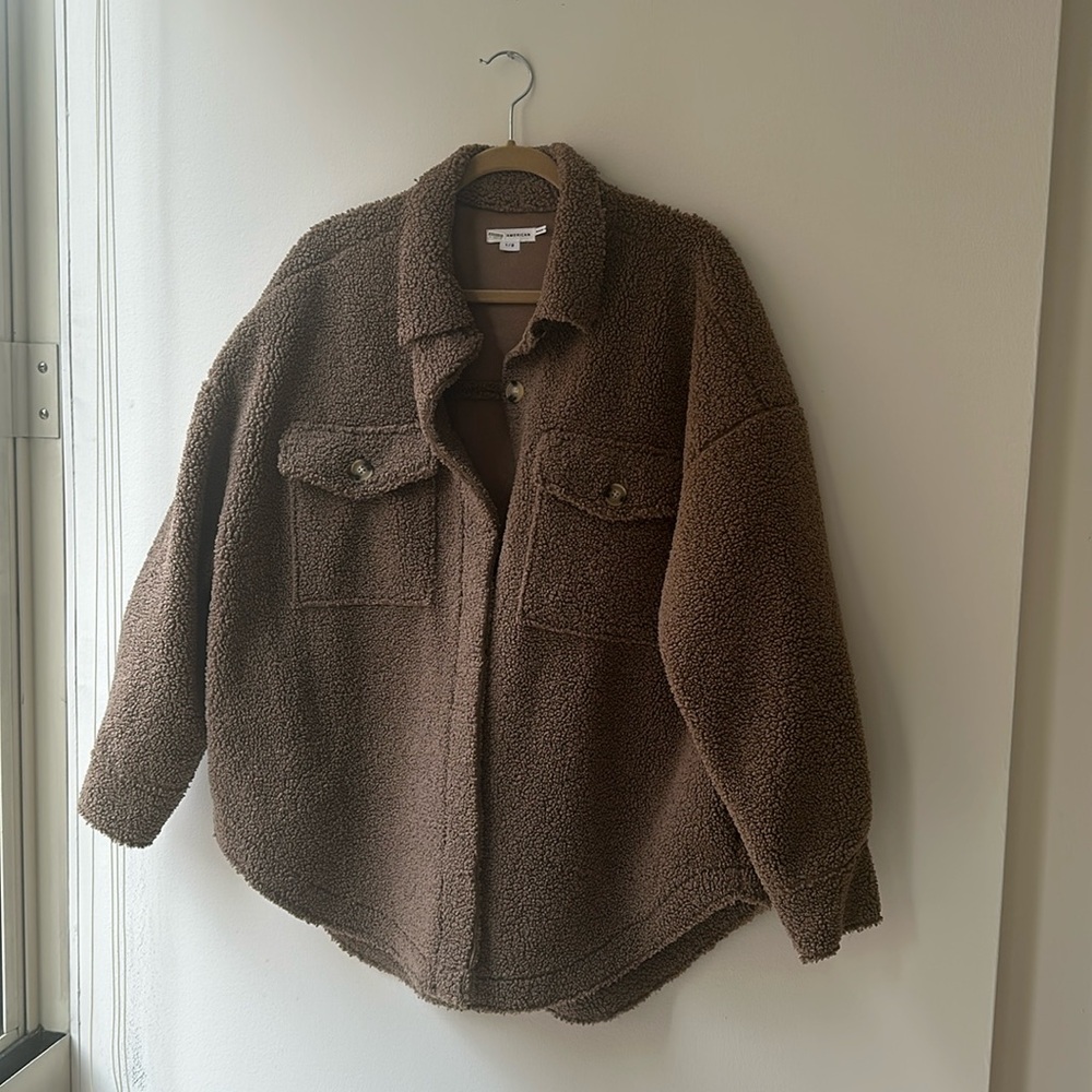 Good American teddy coat